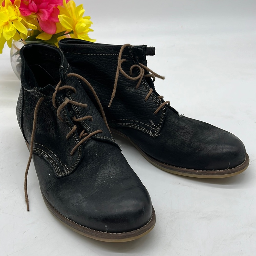 Josef Seibel black leather ankle Boot size EU 42. BAB3491G